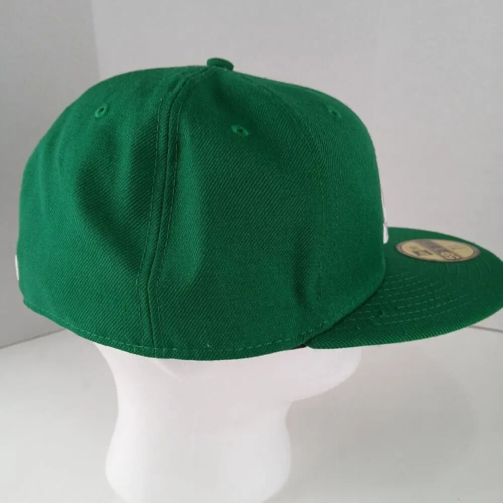 Atlanta Braves New Era 59FIFTY Fitted Hat 7 5/8 Green White MLB Cap